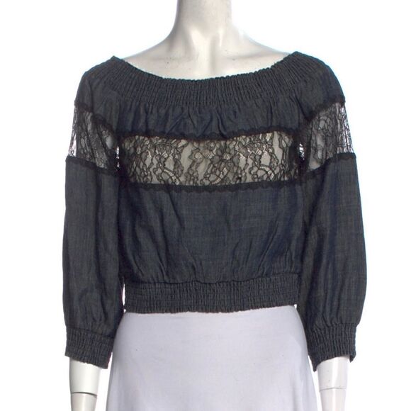 NWT Alice + Olivia Bateau Neckline Crop Top ❤️ - Picture 1 of 7